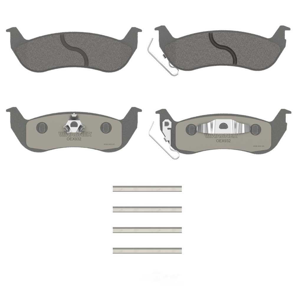 Wagner Brake OEX932 OEX Rear Disc Brake Pad Set Premium Ceramic