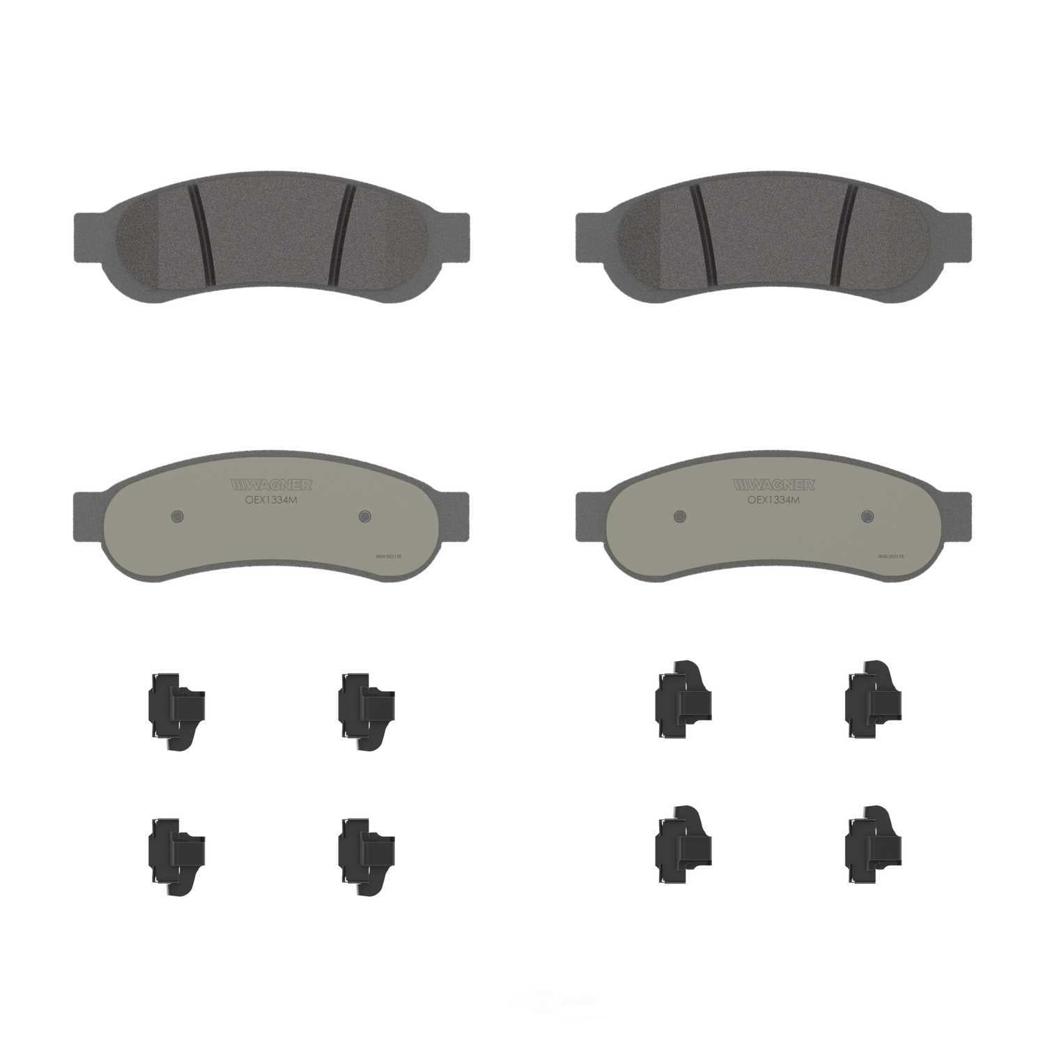 Wagner Brake OEX1334M OEX Rear Disc Brake Pad Set Premium Semi - Met