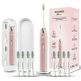 thumbnail image 1 of Wagner & Stern Ultrasonic whitening Toothbrush with Pressure Sensor. 5 Brushing Modes and 4 Intensity Levels with 3D Sliding Control, 8 Dupont Bristles, Premium Travel Case. (Rose Gold), 1 of 5