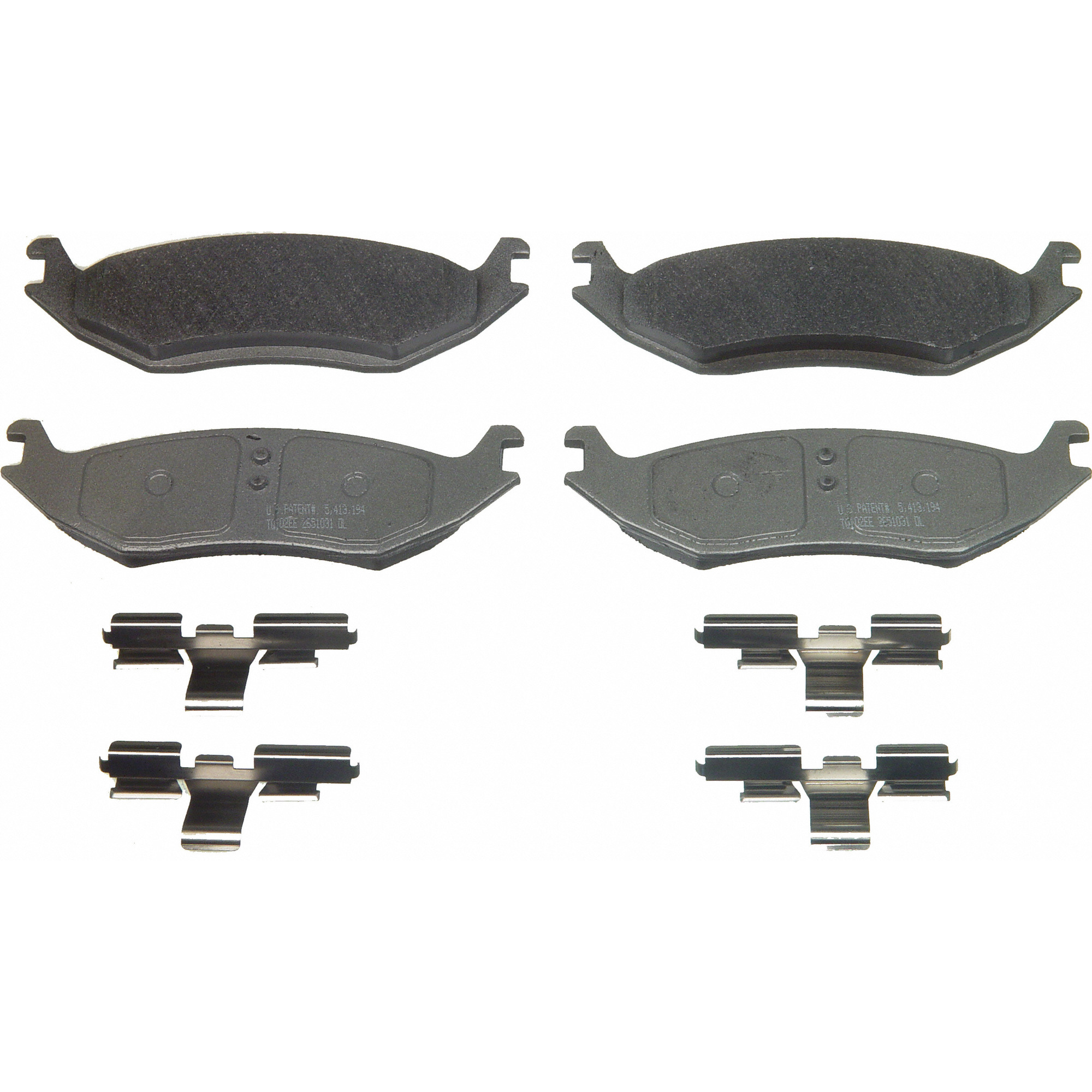 Wagner ThermoQuiet MX967A Semi-Metallic Disc Brake Pad Set Fits select: 2013-2018 RAM 1500, 2019-2023 RAM 1500 CLASSIC