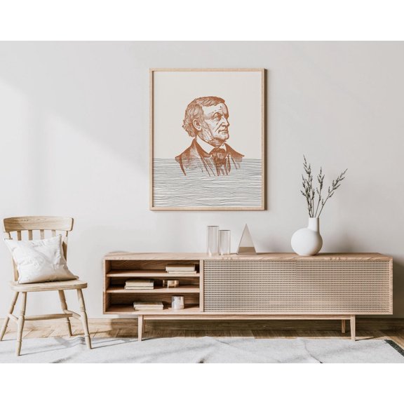 Wagner Wall Art Portrait of Richard Wagner Minimalist Wagner Print Boho Music Decor