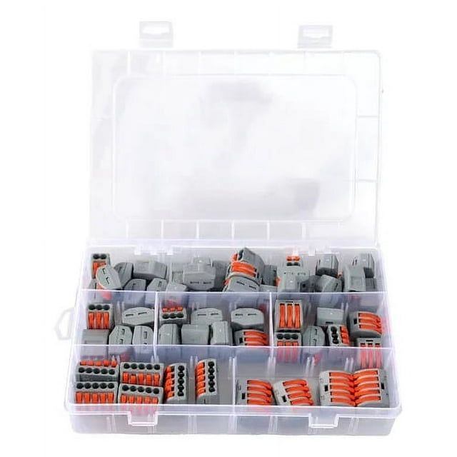 Wago 221 Lever-Nuts 36Pc Compact Splicing Wire Connector Assortment ...