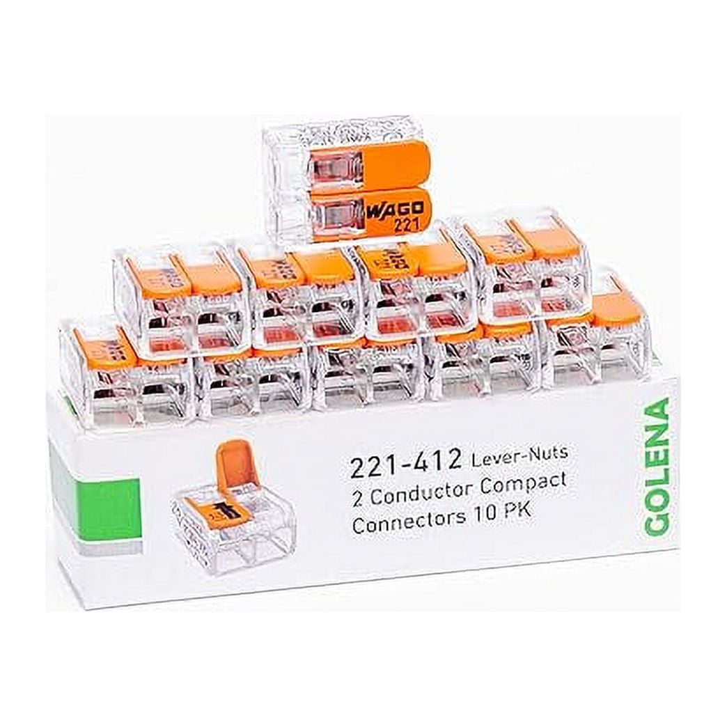 Wago 221 Series LeverNuts Wire Connector, Compact Splicing Connector