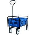 thumbnail image 1 of Wagon for Groceries Foldable Wagon, SEGMART Collapsible Wagon with Wheels, Grocery Wagon w/ Cup Holder, Folding Wagons and Carts w/ Adjustable Handle, Beach Wagon for Sand Park Camping, Blue, H866, 1 of 15