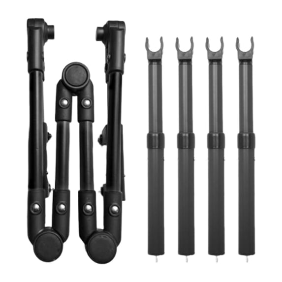 Wagon Push Handle Trolley Handle Attachment with Quick Release Folding for Garden Carts and Beach Wagons