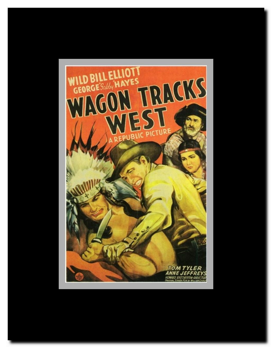 Wagon Tracks West Framed Movie Poster