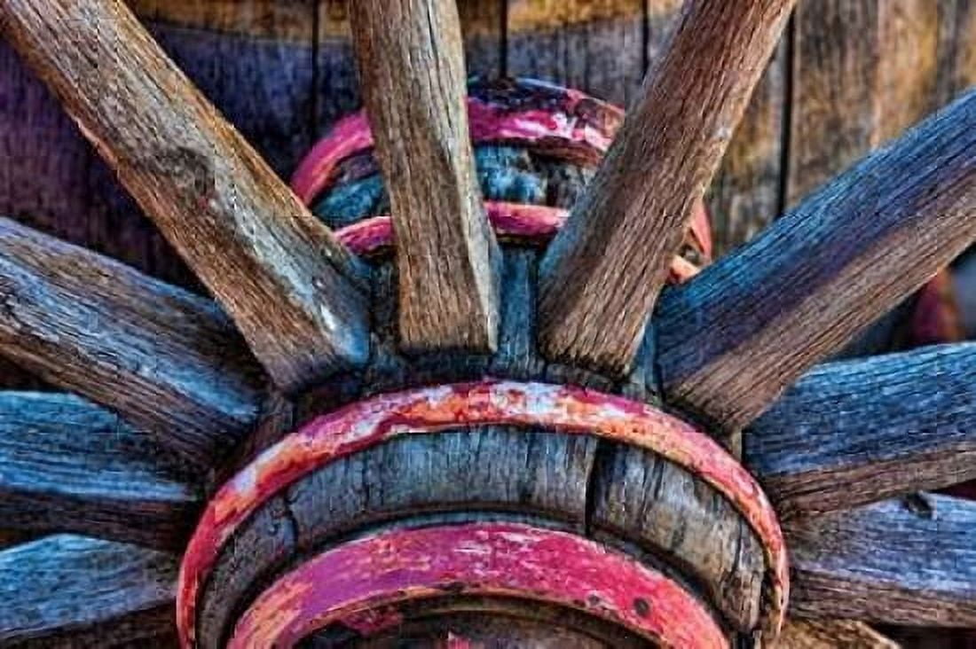 Wagon Wheel II Canvas Art - Kathy Mahan (24 x 36)