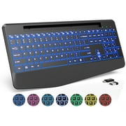 Wagpak RGB Lighting Wireless Ergonomic Keyboards,with Wrist Rest, Black