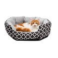 thumbnail image 1 of Wags N Whiskers MAZI 14947D=12 Pet Bed Mattress For Dogs &amp; Cats - Geometric - Round - Black, 1 of 1