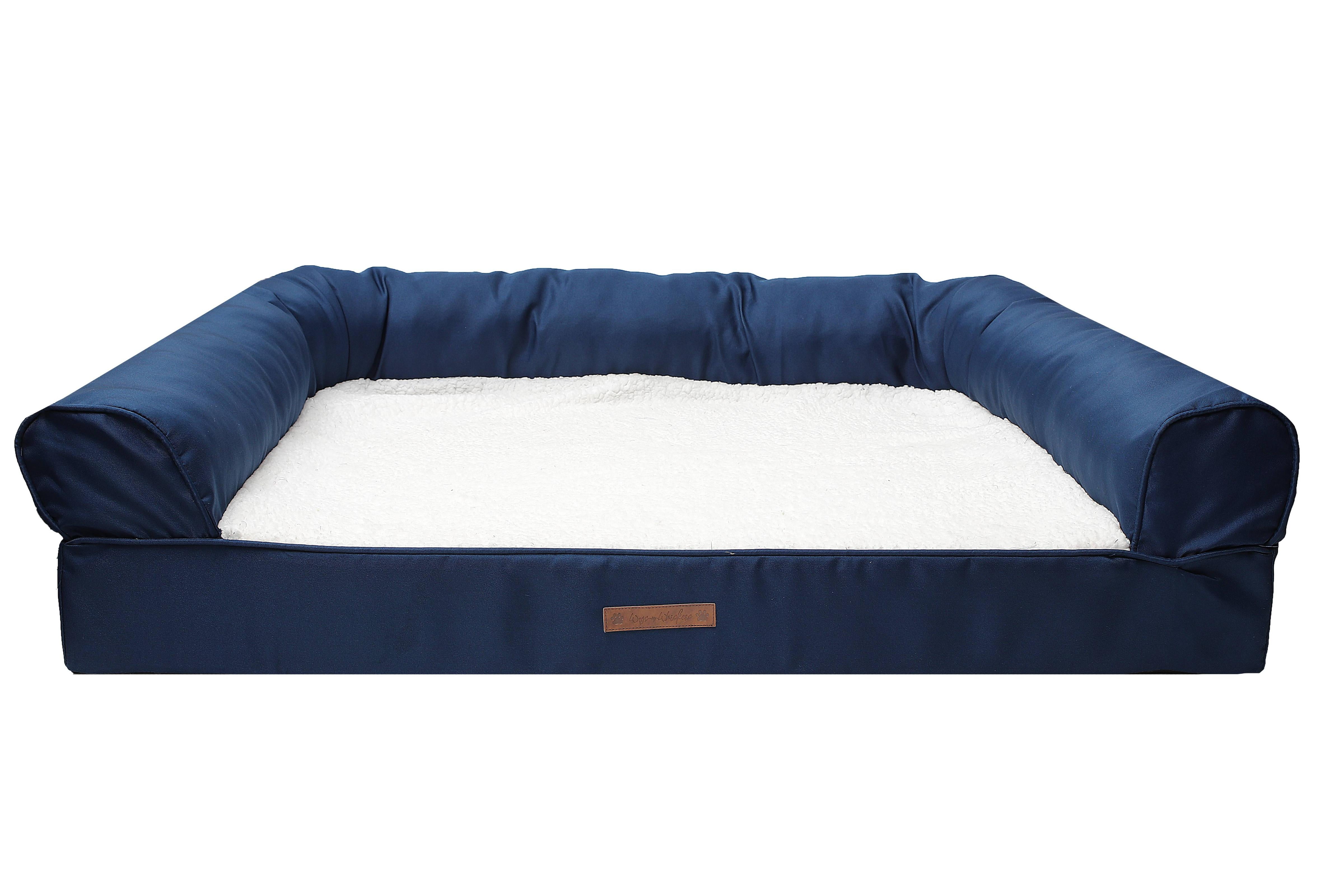 Wags N Whiskers Medium Orthopedic Pet Bed with Non-Skid Base, Bourbon