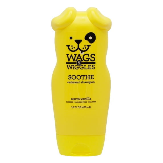 Wags & Wiggles Soothe Oatmeal Dog Shampoo Warm Vanilla Scent 16 Ounces