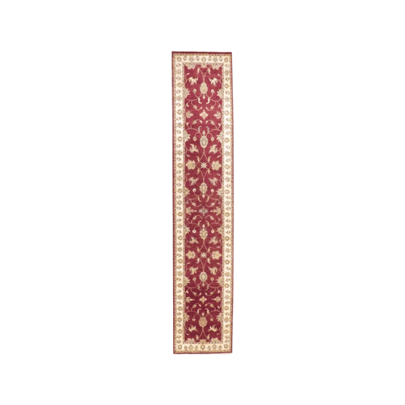 Wahi Rugs Hand Knotted Agra Chobie Kashan 3'0" x 14'11" Wool -w1165