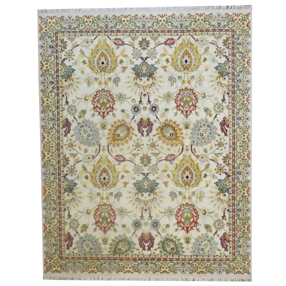 Wahi Rugs Hand Knotted Colorful Modern Rich Ziegler Design 8'0"x10'0" -w11176