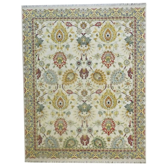 Wahi Rugs Hand Knotted Colorful Modern Rich Ziegler Design 8'0"x10'0" -w11176