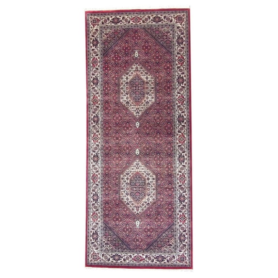 Wahi Rugs Hand Knotted Fine Persian Bidjar 4'0"x10'0" -W11144