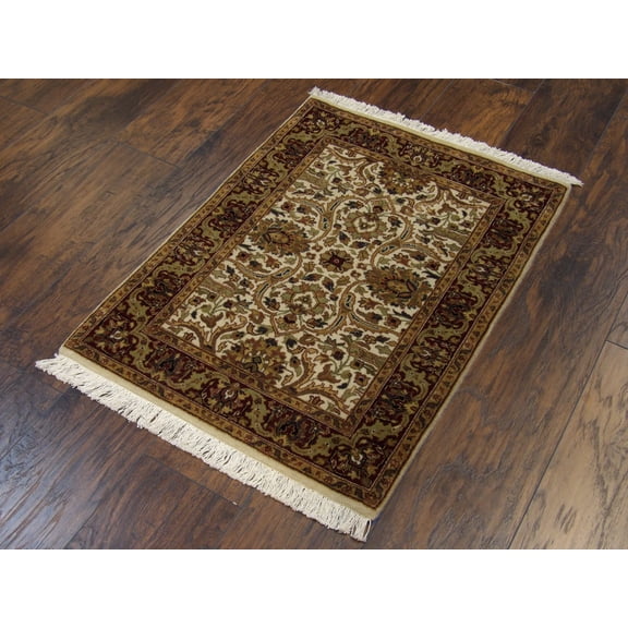 Wahi Rugs Hand Knotted Fine Persian Kashan 2'0"x3'0" -w11062