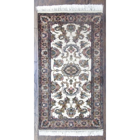 Wahi Rugs Hand Knotted Fine Persian Kashan 2'0"x4'0" -w11195