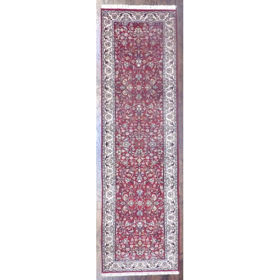 Wahi Rugs Hand Knotted Fine Persian Kashan 2'6"x10'0" -w11185