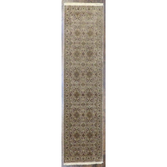 Wahi Rugs Hand Knotted Fine Persian Kashan 2'6"x10'0" -