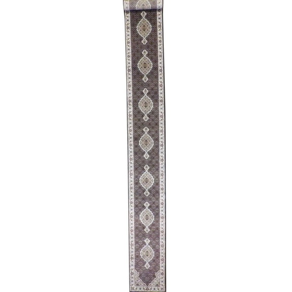 Wahi Rugs Hand Knotted Fine Persian Mahi Tabriz 2'6"x23'0" -W1195