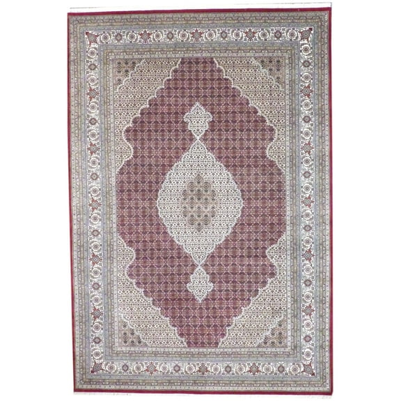 Wahi Rugs Hand Knotted Fine Persian Mahi Tabriz 8'3" x 11'10" - w11038