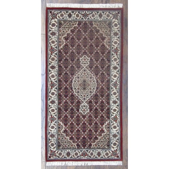 Wahi Rugs Hand Knotted Fine Persian Tabriz 2'0"x4'0" -w11044