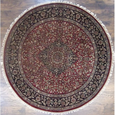 Wahi Rugs Hand Knotted Fine Persian Tabriz 6'0"x6'0" -w456