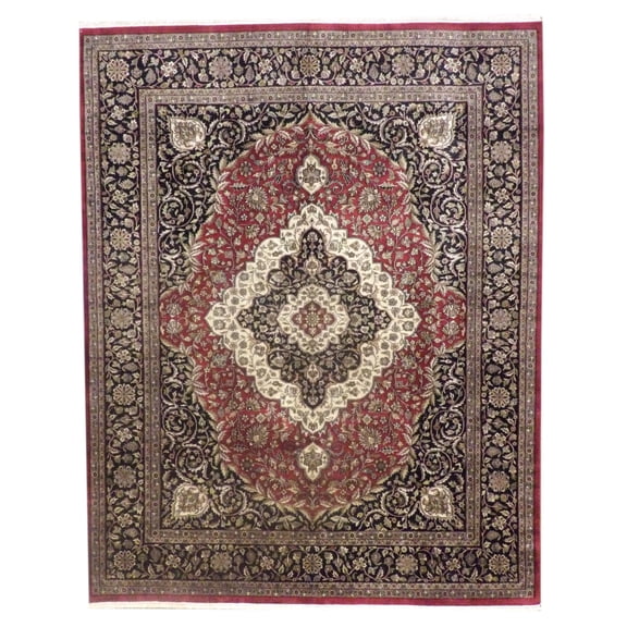 Wahi Rugs Hand Knotted Fine Persian Tabriz 8'0"x10'0" -w966