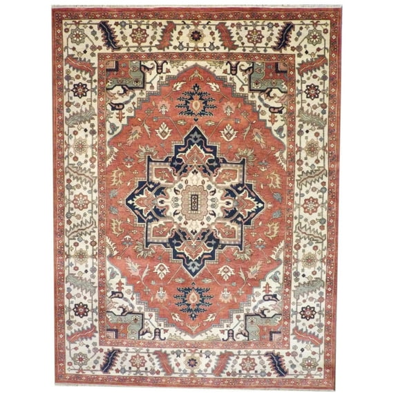 Wahi Rugs Hand Knotted Fine Sherapi Natural-dye 9'0"x12'0" -w11392