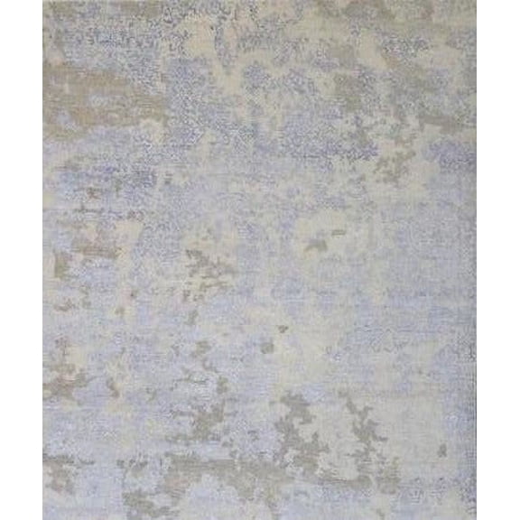 Wahi Rugs Hand Knotted Modern Abstract Broken Wool/Silk 8'2" X 9'9" - W1054
