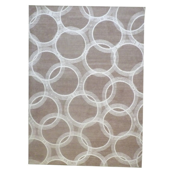 Wahi Rugs Hand Knotted Modern Nepalese Circle Design 9'0" x 12'0" - w765