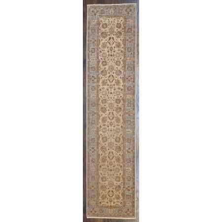 Wahi Rugs Hand Knotted Oushak Chobie White Wash 2'6"x12'0" -w713