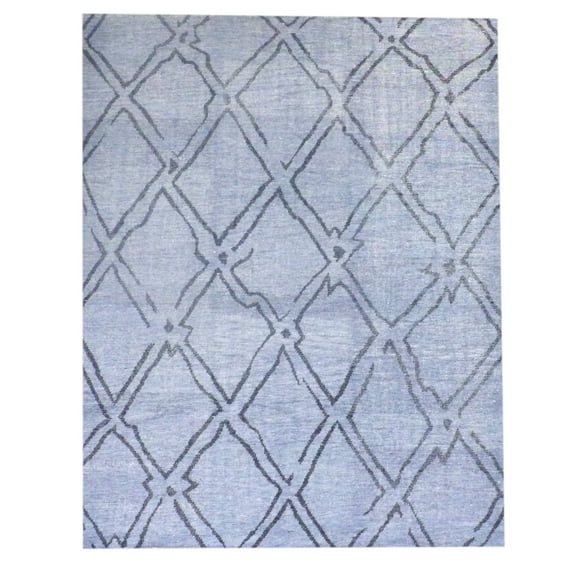 Wahi Rugs Hand Knotted Overdye Modern Vintage Soumak Wave 8'0"x10'0" -w1069
