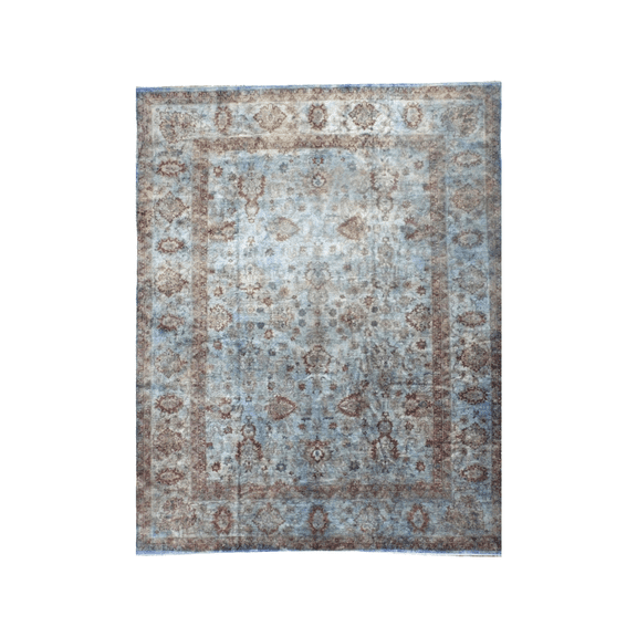 Wahi Rugs Hand Knotted Overdyed Chobie Oushak 13'0" x 16'0" - w804