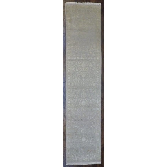 Wahi Rugs Hand Knotted Persian Kashan Carved 2'6"x12'0" -w704