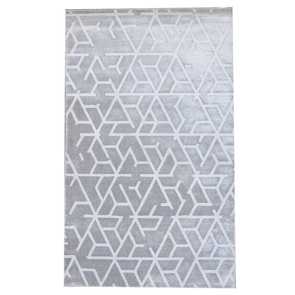 Wahi Rugs Hand Knotted Transitional Silky Broken Design Hand-Loom 5'0"x8'0" Hand-loom -W11076