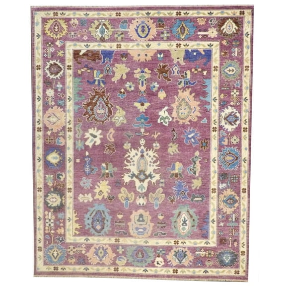 Wahi Rugs Hand Knotted Turk Colorful Oushak Natural-dye 8'0"x10'0" -w11234