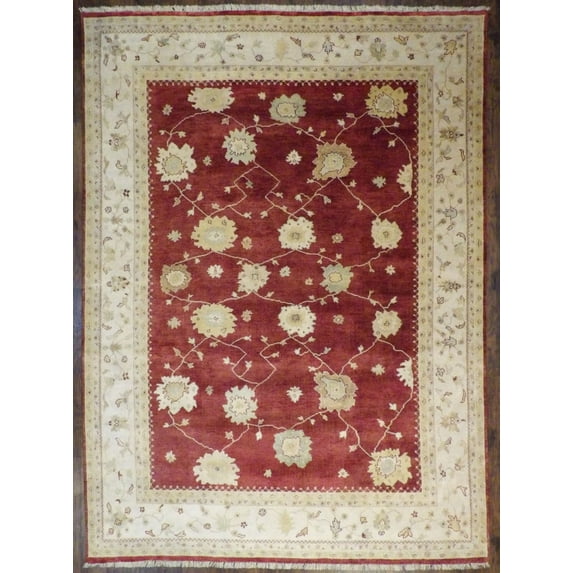 Wahi Rugs Hand Knotted Turk Oushak Natural-dye 10'0"x14'0" -W382