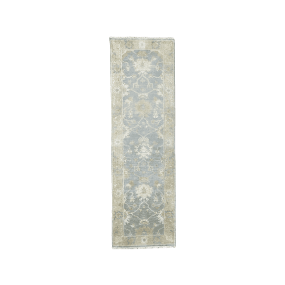 Wahi Rugs Hand Knotted Turk Oushak White Wash 3'0 x 10'0" - w552