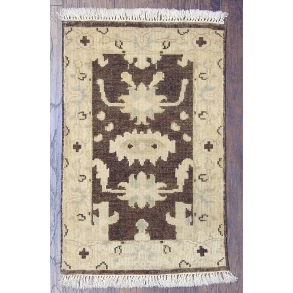 Wahi Rugs Hand Knotted Turk Ushak Silver Wash 2'0"x3'0" -w327