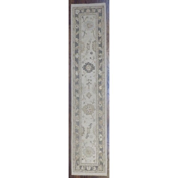 Wahi Rugs Hand Knotted Vintage Oushak 2' 6" x 12' - w688