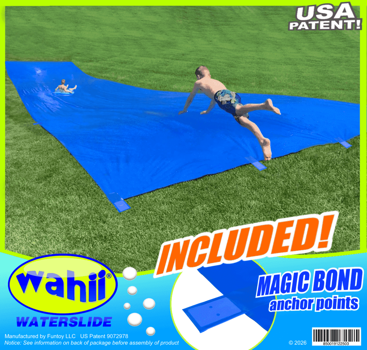 Wahii Giant 75 Foot Blue Backyard Water Slide