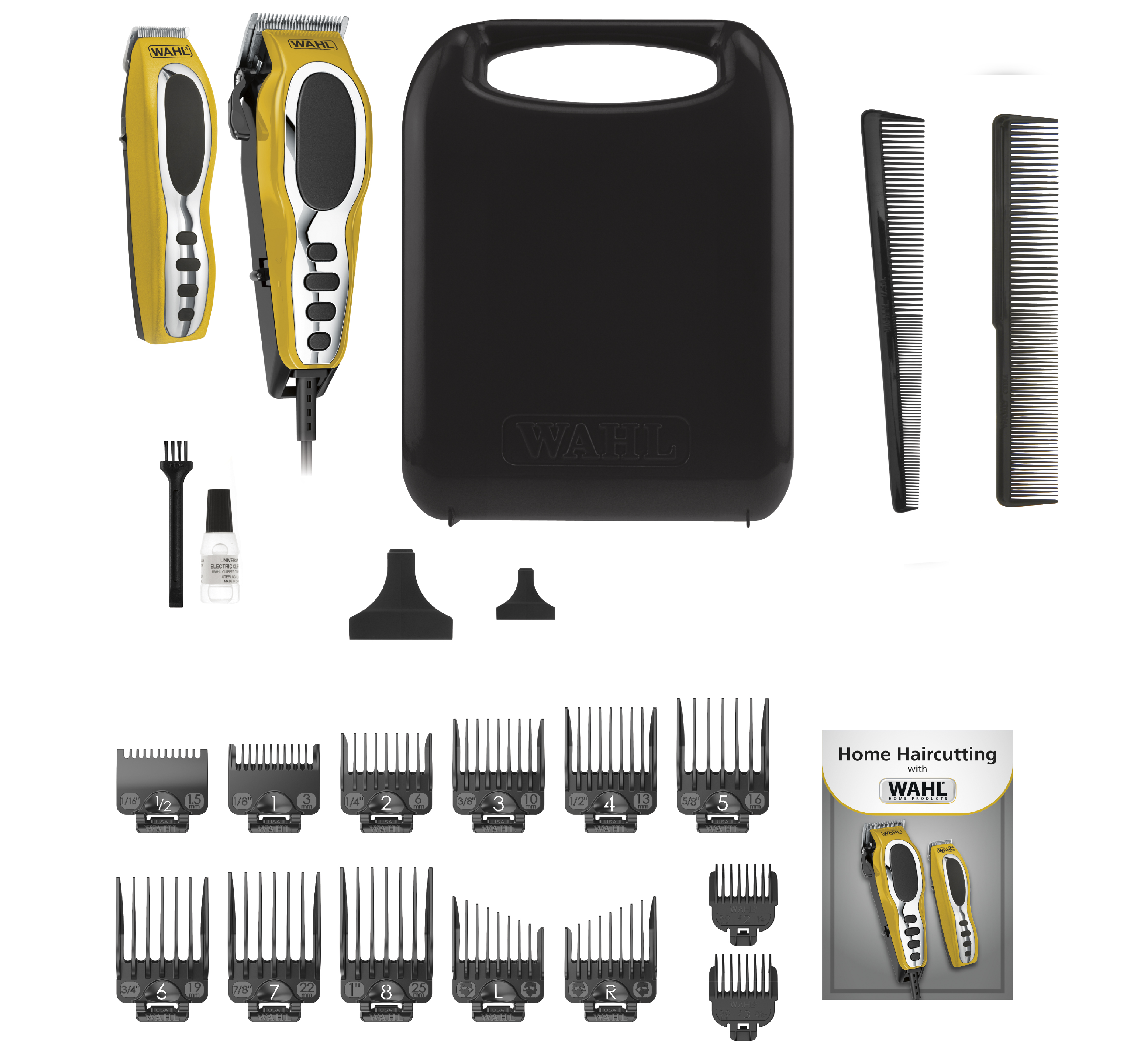 Wahl 79520-3101P Groom Pro Total Body Hair Clipper Grooming Kit, high-carbon steel blades, Yellow/Black - image 1 of 10