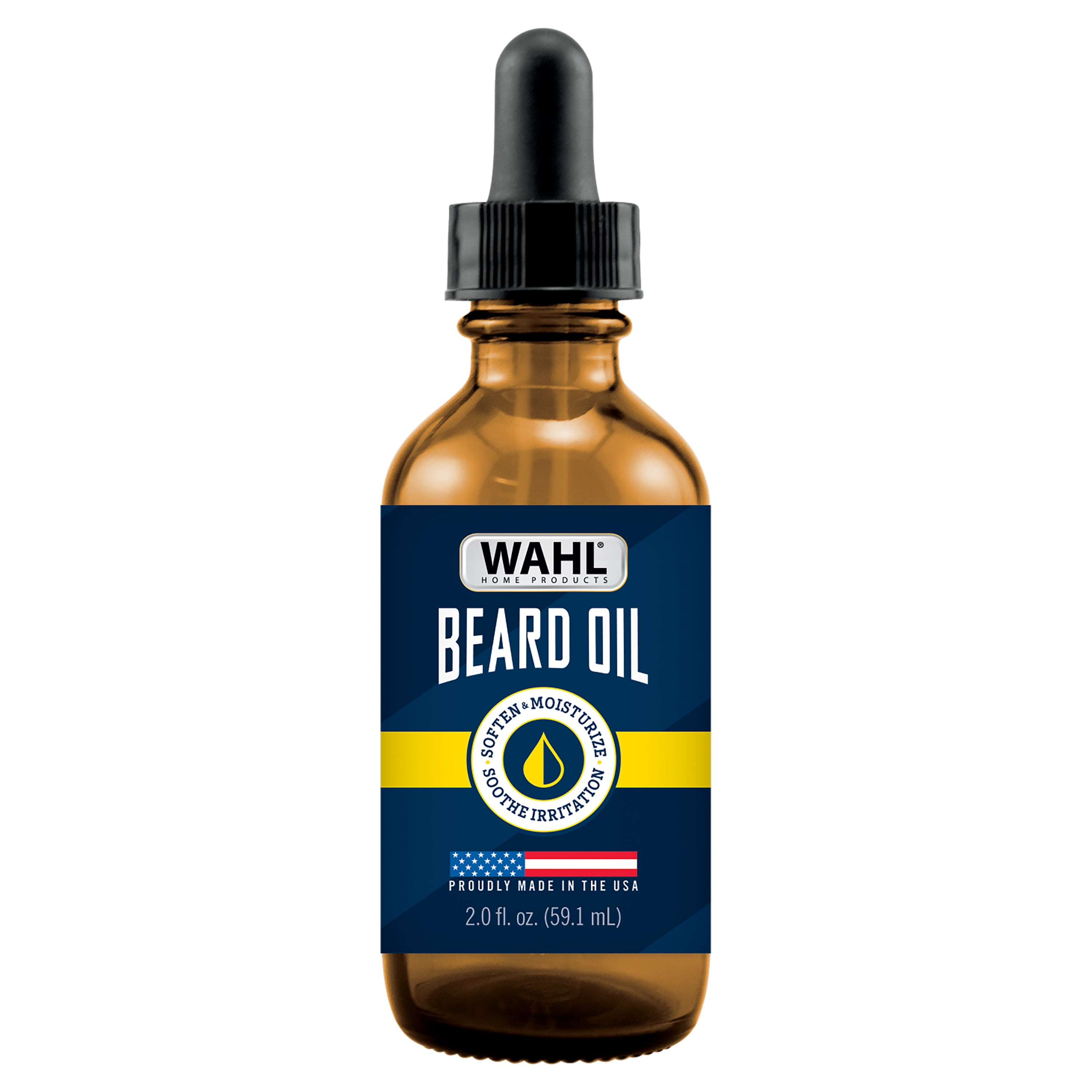 Wahl Beard Oil for Men – Softens & Moisturizes Beard, Soothes Skin Irritation - Fresh Citrus Scent, 2.0 fluid oz – Model 3028692