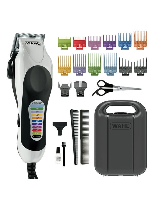 Wahl Color Pro+ Corded Hair Cutting Kit for Men, Women with Colored Attachment Combs, 79752T
