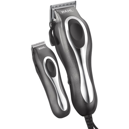 Wahl Deluxe Chrome Pro Complete Men's Haircut Trimmer Kit with Storage Case, Black