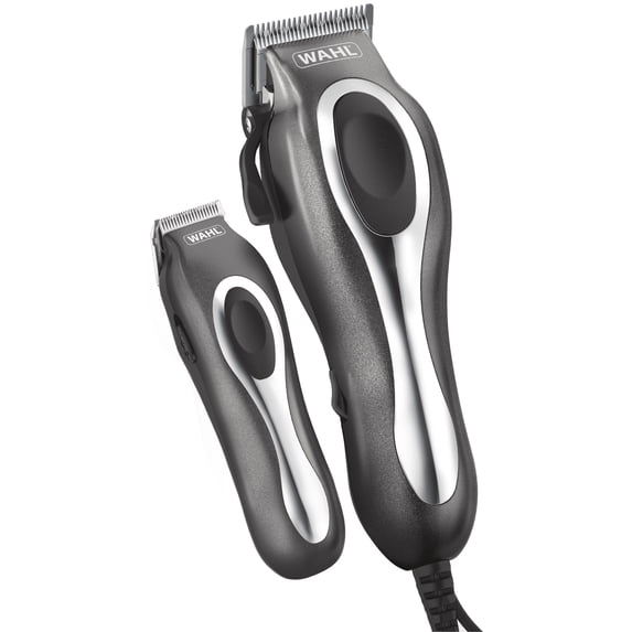 Wahl Deluxe Chrome Pro Complete Men's Haircut Trimmer Kit with Storage Case, Black