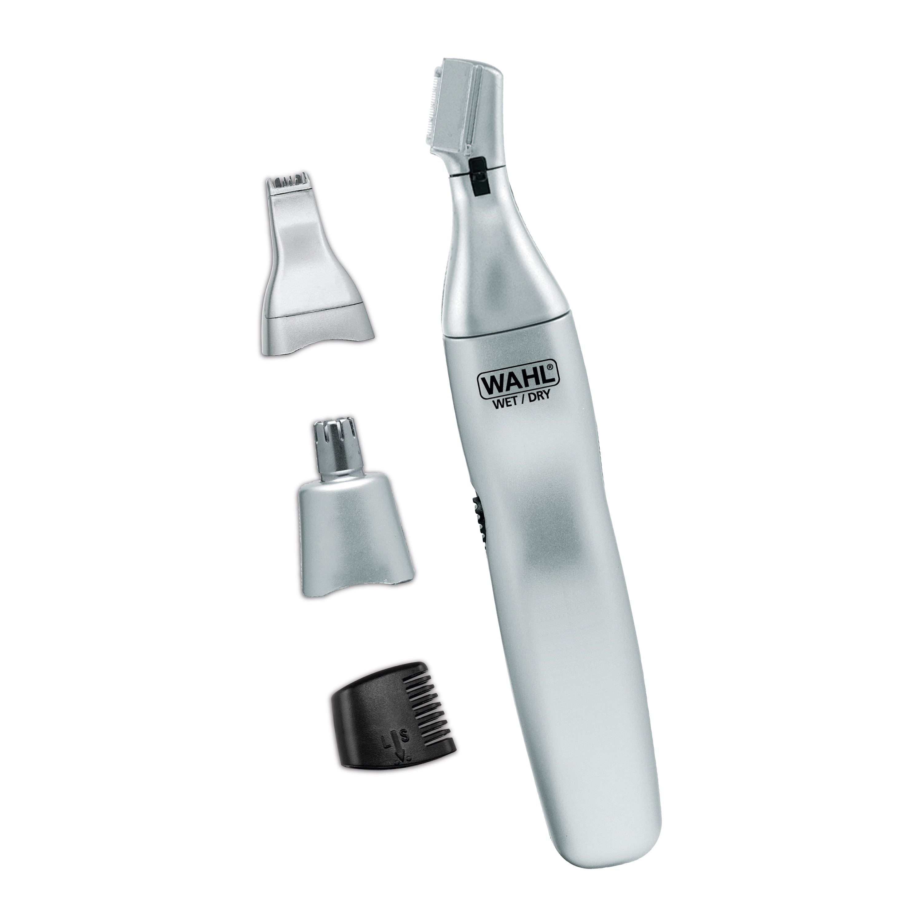 Wahl Ear Nose Brow 3 in 1 AA Battery Personal Trimmer Wet Dry New 0.35 lbs Silver 5545 400
