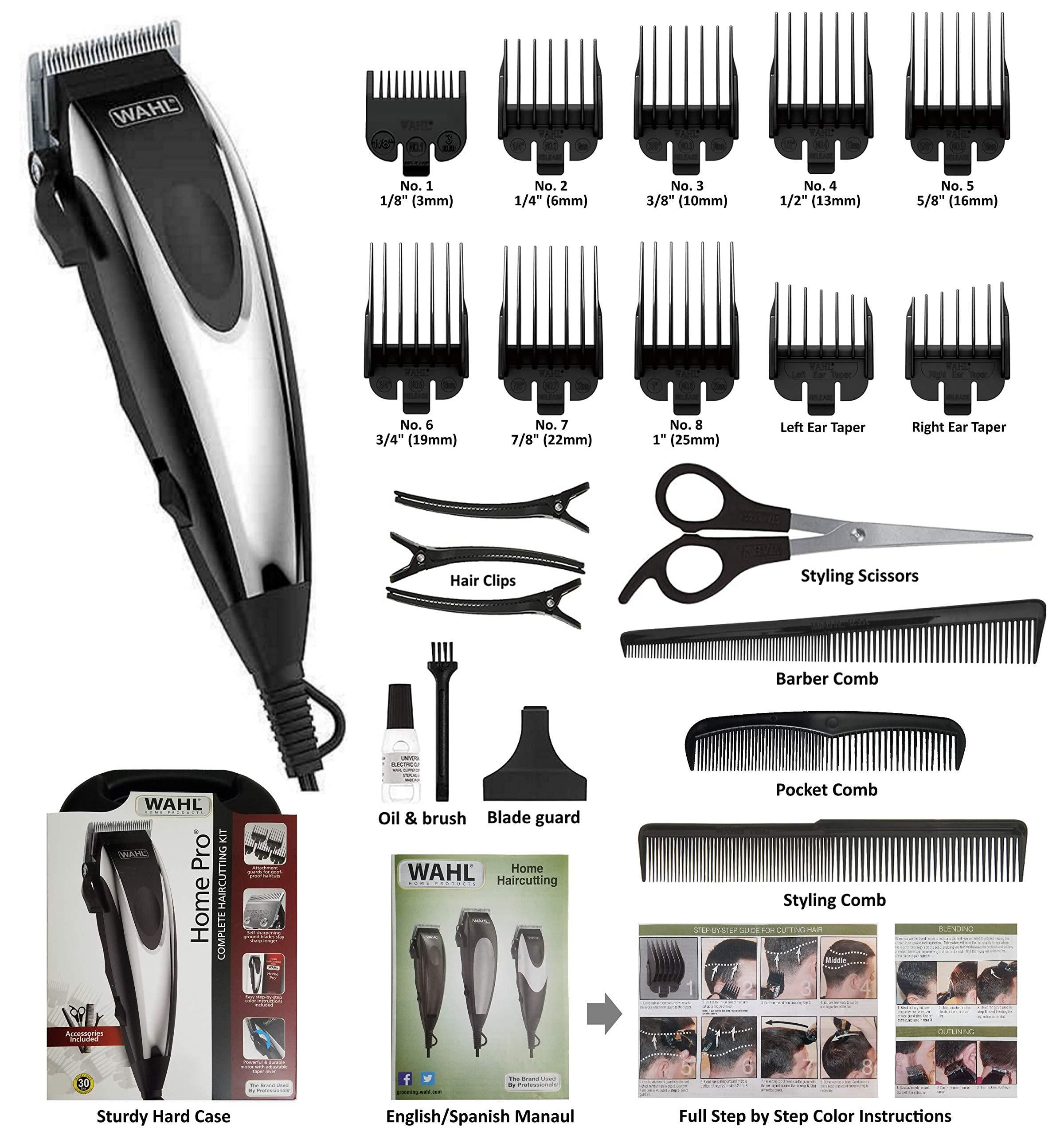 Wahl Hair Clipper Home Pro 22 Piece Complete Men s Haircutting Kit