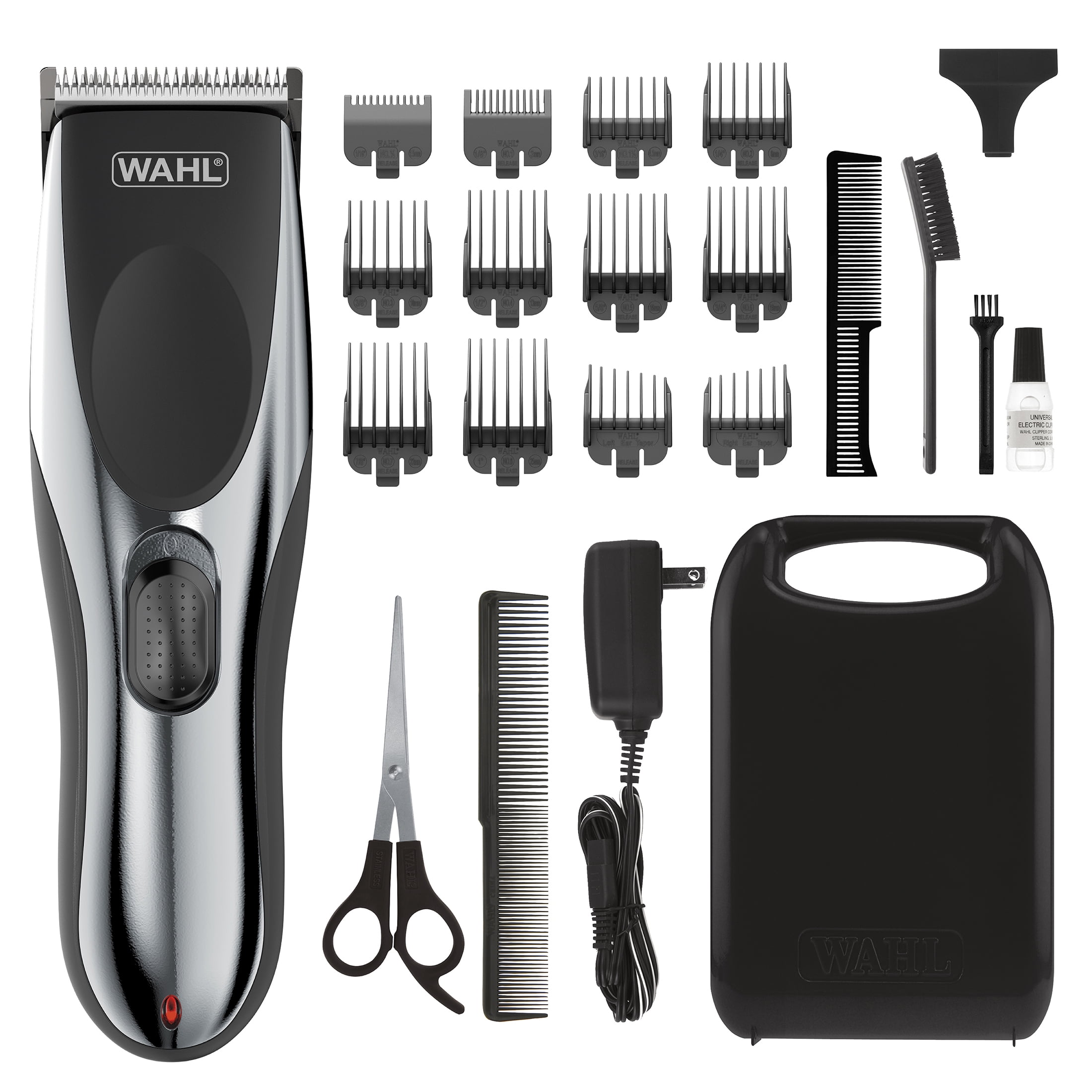 Wahl Haircut  Beard Battery Cordless Trimmer Kit, Men or Women, 22pc,  Black 9639-2201